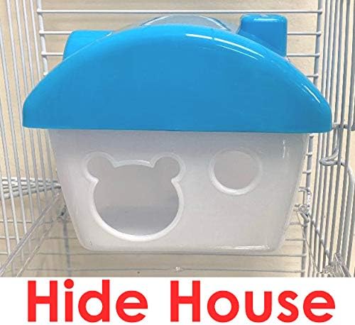 Large 3-Story Acrylic Clear Hamster Palace Cage Habitat Home for Guinea Pig Rodent Gerbil Rat Mice Mouse (L24 x W16 x 23" H, Black/Clear)