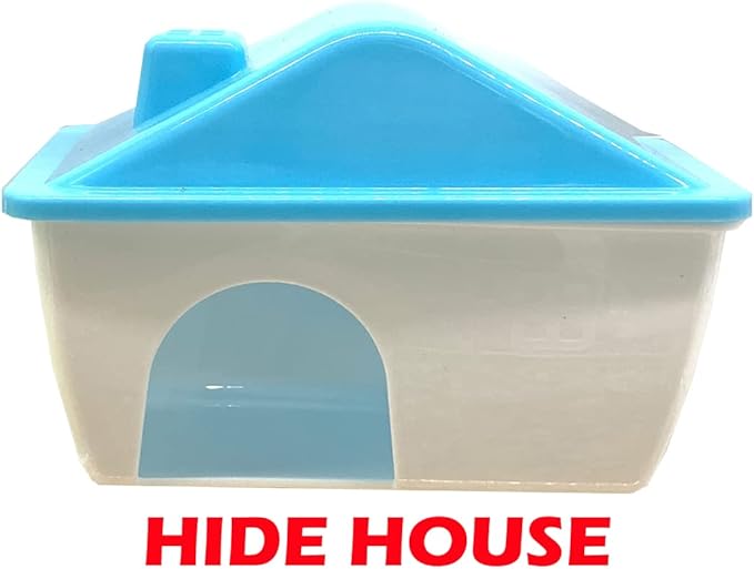 2-Tiers Acrylic Clear Hamster Mouse Deluxe Palace House Habitat with Large Running Wheel Water Bottle Tower Food Bowl Hide House Deep Base Ground Expansion Outlet