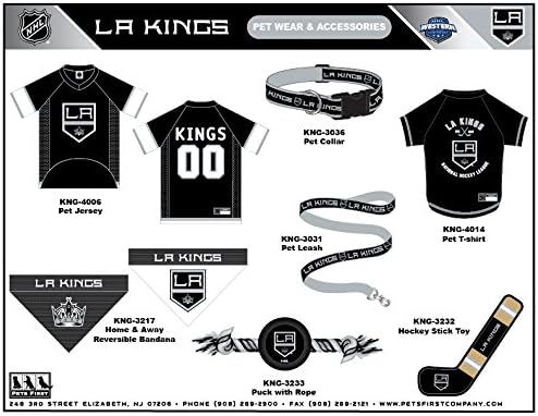 Pets First NHL Los Angeles Kings Jersey for Dogs & Cats, X-Large. - Let Your Pet Be A Real NHL Fan!
