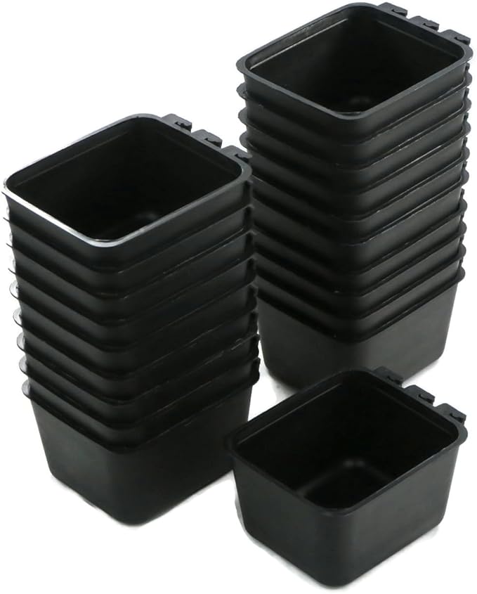 The ROP Shop 100-Pack - 16oz Black Cage Cup for Feed & Water for Poultry Ducks, Birds, Hamsters