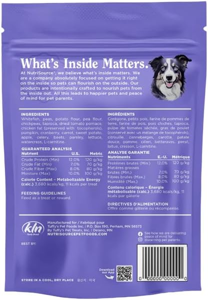 Nutrisource Crunchy Crunchers Dog Treat Variety Pack – 3 Delicious Flavors: Chicken, Liver, and Whitefish – (14oz per Bag, 3 Bags Total) – Healthy, Oven-Baked Snacks for Dogs