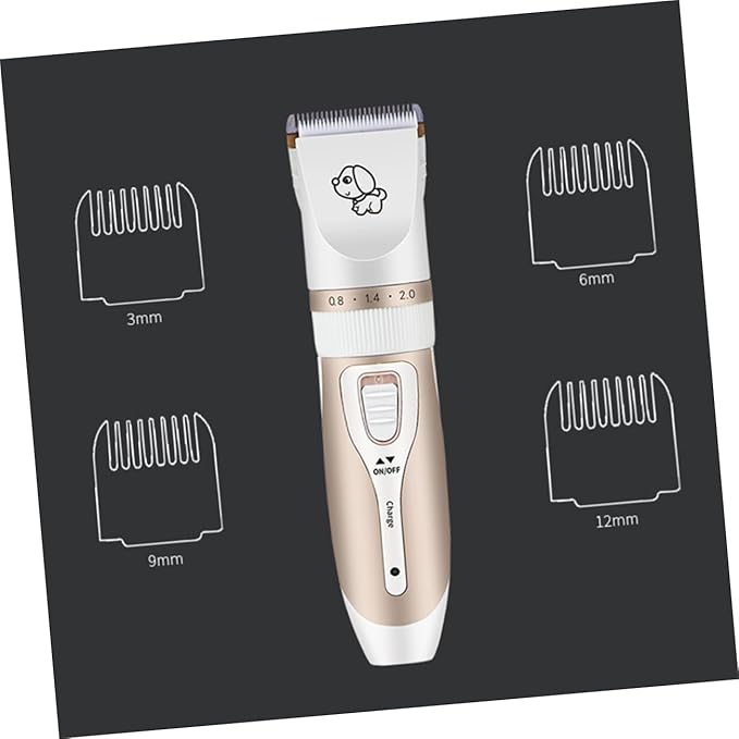 Sosoport Pet Hair Clipper Dog Grooming Tool Safe Head Design Noiseless for Dogs Cats Rabbits Set