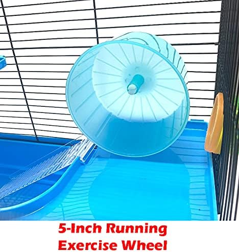 Large 3-Levels Dwarf Hamster Expandable and Customizable Habitat House Cage for Rodent Gerbil Mouse Mice Rat with Crossover Tube Tunnel