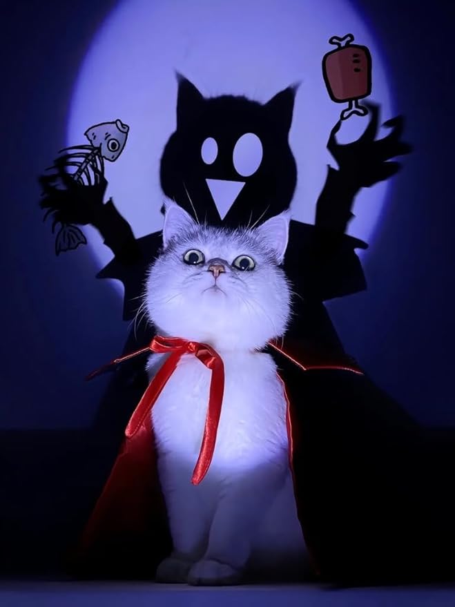 FOIMAS Dog Cat Halloween Costume,Vampire Devil Cape Cloak Pet Costume for Cats Dogs Halloween Costume Party Supply
