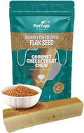 1 Large Flax Seed Yak Cheese Himalayan Dog Chews - Rich Protein & Low Fat Flax Seed Yak Chews for Dogs - Gluten-Free & Lactose-Free Treats for Small, Medium & Large Dogs