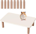mini&moe Hamster Platform - Adjustable Heigh Small Animal Play Plastic Waterproof & Chewproof Platform for Exercise Wheel Food Bowl Water Bottle and Other Cage Accessories