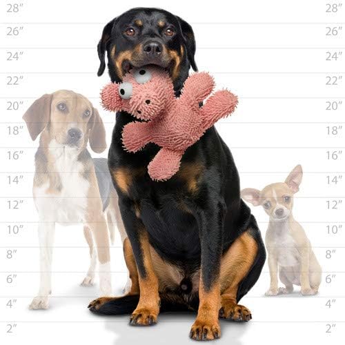 MIGHTY- Microfiber Ball - Farm – Made with Squeaker Balls and Minimal Stuffing. Strong & Tough. Interactive Play. Machine Washable & Floats (Pig, Large 2 Pack)