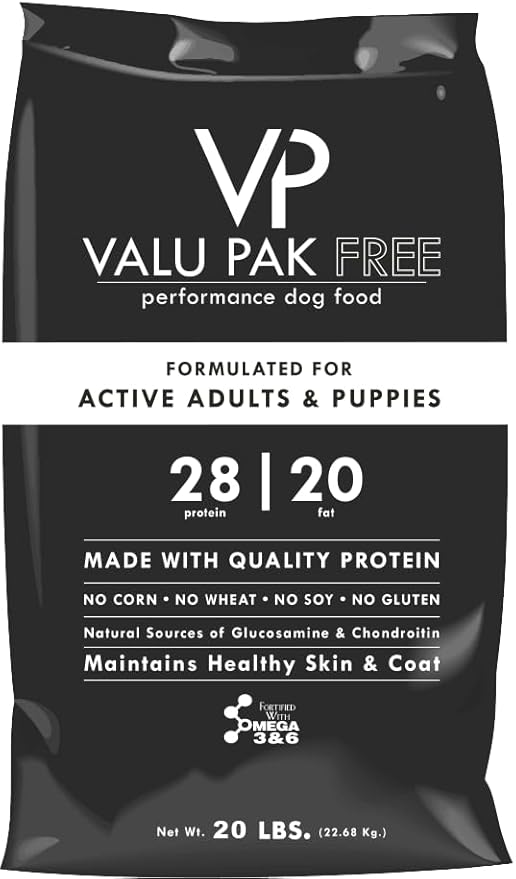 Valu-Pak Free 28-20 Dog Food | Black Bag (20 lbs)