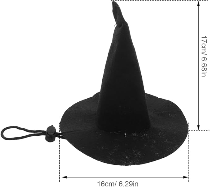 BESTOYARD Halloween Pet Hat Witch Hat for Dogs and Cats Adjustable Pet Headwear Reusable Washable Halloween Costume Accessory for Pets Party Cosplay