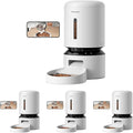 PETLIBRO Automatic Cat Feeder with Camera,1080P HD Video with Night Vision,5G WiFi Pet Feeder-with 2-Way Audio,Low Food & Blockage Sensor,Motion & Sound Alerts for Cat-& Dog Single Tray,(Pack of 4)