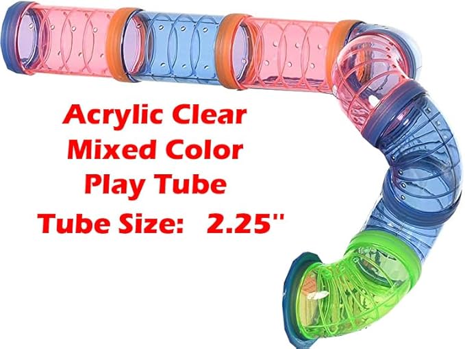 Large Pink 5-Floors Twin Tower Syrian Hamster Rodent Gerbil Mouse Mice Rat Cage with Crossover Tube Tunnel
