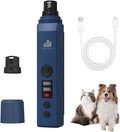 Ultra Quiet Electric Pet Nail Grinder with LCD Display, Dual LED Lights, USB Rechargeable, Midnight Blue