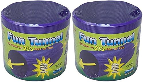 Ware Manufacturing 2 Pack of Fun Tunnels, Large, Assorted Colors, for Ferrets, Guinea Pigs, Rabbits, and Other Small Pets