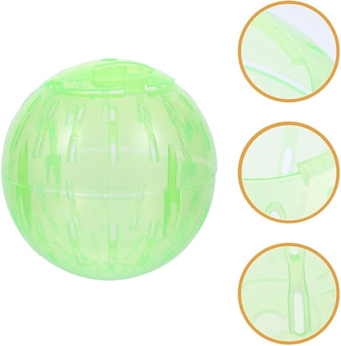 POPETPOP 4 Inch Transparent Hamster Running Ball for Small Pets Exercise Portable Toy for Gerbils Chinchillas Guinea Pigs Indoor Outdoor Play