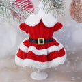 Abbie Home Christmas Dog Dress Cute Skirt, Pet Christmas Costume Cat Sparkly Sequin Clothes Girl Puppy Xmas Holiday Party Cosplay Outfit Winter Apparel for Small Dogs Cats (Red, Medium)