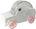 Hamster Running Wheel Car Shape Running Wheel Hamster Exercise Plastic Running Wheel (White,S)