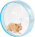 WishLotus Silent Running Wheel - Small Pet Exercise Toy and Cage Accessory for Hamster, Golden Silk Shih Tzu, Bear (Blue,21cm)