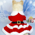 Abbie Home Christmas Dog Dress Cute Skirt, Pet Christmas Costume Cat Sparkly Sequin Clothes Girl Puppy Xmas Holiday Party Cosplay Outfit Winter Apparel for Small Dogs Cats (Red, Large)