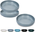 Ceramic Cat Bowls,Shallow Cat Dishes for Food and Water, 6 inch Matte Finish Wide Cat Food Bowl,Whisker Fatigue Free Pet Puppy Kitten Bowl Set of 3,Dishwasher Safe