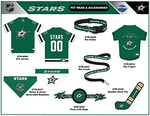 Pets First NHL Dallas Stars Jersey for Dogs & Cats, Small. - Let Your Pet Be A Real NHL Fan!