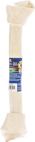 Pet Factory 100% Made in USA Beefhide 15-17" Knotted Bone Dog Chew Treat - Natural Flavor, 1 Count/1 Pack