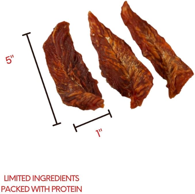 Hillside Farms Natural-Cut Chicken Jerky Dog Treats, Premium Grain-Free Dog Jerky for All Breeds & Sizes, 2-Pound Bag