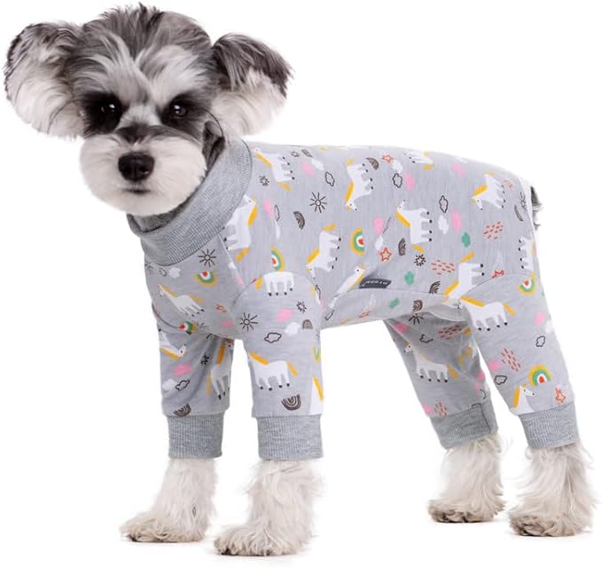 Surgery Recovery Suit for Small Dogs, Onesie for Surgery Female Dogs, Small Dogs Pajamas Long Sleeve, Abdominal Wound Bandages Surgical Suit, Dog Cat Recovery Suit for Shedding Skin Disease