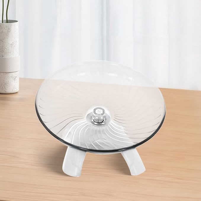 Silent Hamster Wheel,Small Pets Exercise Wheel Hermit Crab Spinner Exercise Running Wheels for Gerbil Ferret Chinchilla and Dwarf Hamster(5.12 inch,Color:White)