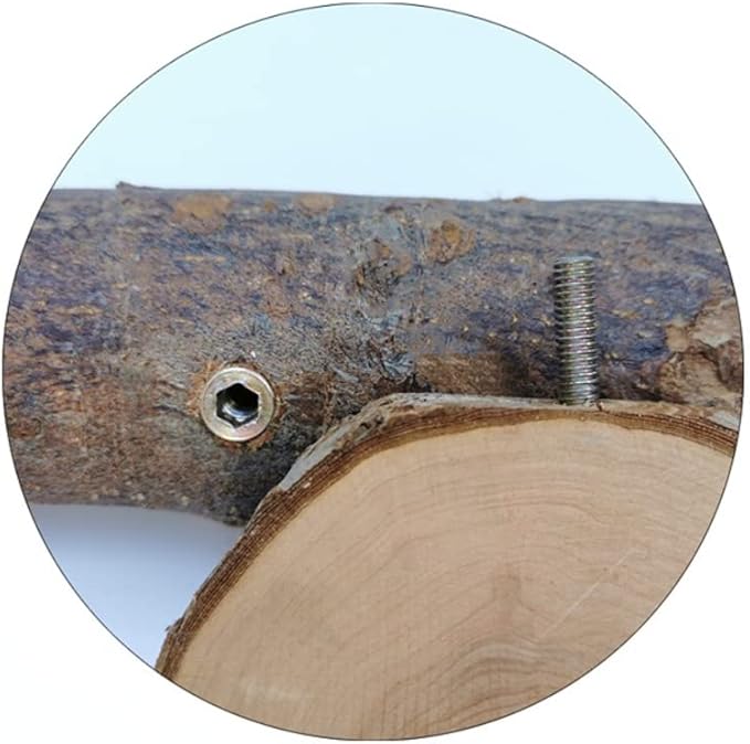 Chinchilla Large Hanging Wooden Rotating Platform - Small Animal Natural Fruit Wood Standing Platform for Squirrels, Sugar Gliders & Birds