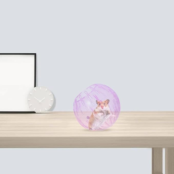 POPETPOP Hamster Running Ball Toy 4 Inch Transparent Exercise Ball for Small Pets Including Hamsters and Guinea Pigs Safe Portable Small Pet Toy for Active Play
