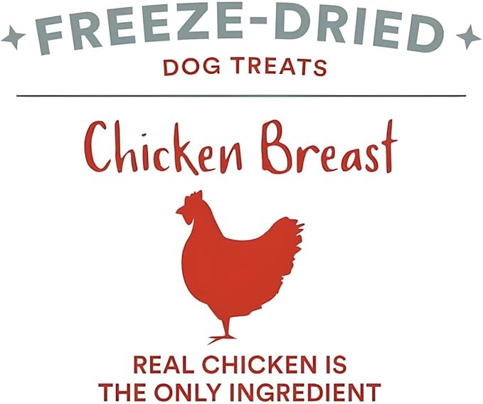 Organic Freeze-Dried Chicken Treats — 100% Single-Ingredient Chicken Breast — Grain-Free, Gluten-Free, High Protein Skin & Coat Support — Made in USA (Pack of 3)