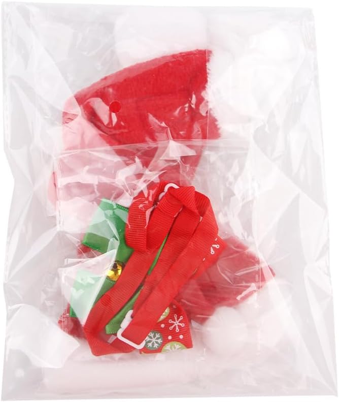 3 Pack Christmas Cat Costume Accessories, Santa Hat, Bow Tie, Scarf, Christmas Costumes for Cat, Adjustable Xmas Outfit Set,Santa Hat Puppy,Small Dogs Claus Hat