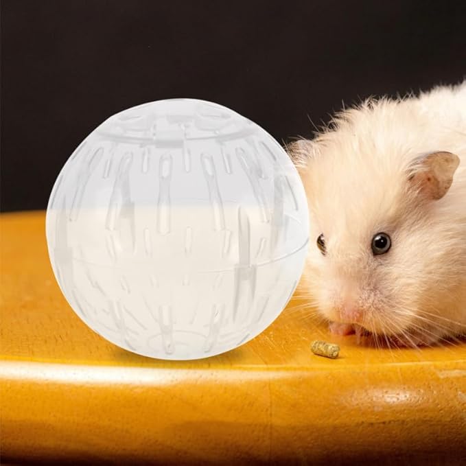 POPETPOP 4 Inch Hamster Running Ball Toy Transparent Exercise Ball for Small Pets Safe and Smooth Rolling Small Animal Activity Wheel