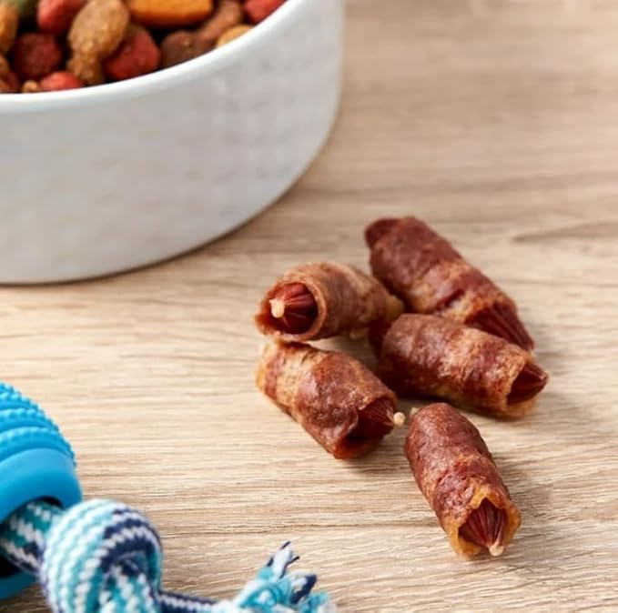 Golden_Rewards Pigs in a Blanket Dog Treats, Made with Real Chicken Breast and Pork, No Added Sugar, Perfect for Training or Rewarding Dogs, 16 oz