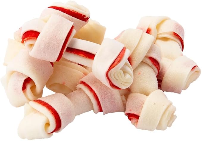 Dingo 95014 Mini Bones, Rawhide For Small/Toy Dogs, Red,14-Count