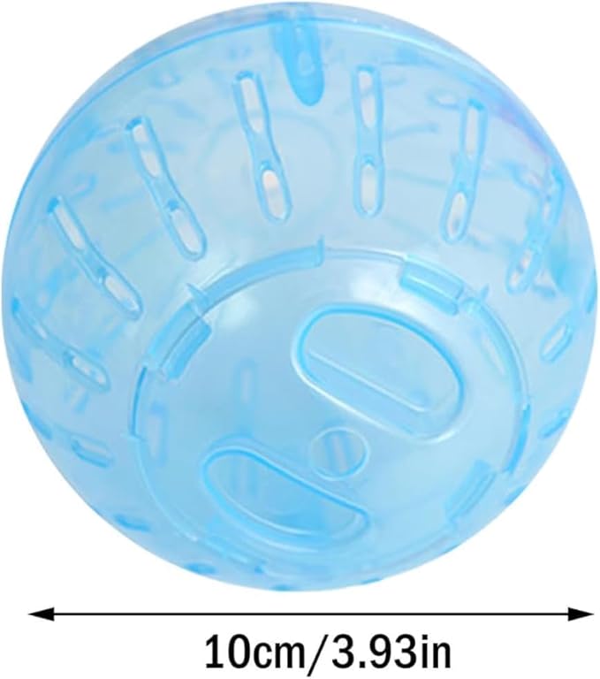 2Pcs Blue and Pink Rotundity Hamster Balls Hamster Ball Transparent Dwarf Exercise Balls Running Wheel Gerbil, Running,Small Animals Silent Motion Wheel Portable and Compact Supplies