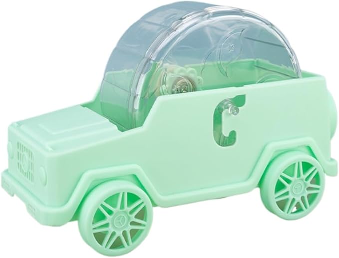 Hamster Running Wheel Car Shape Running Wheel Hamster Exercise Plastic Running Wheel (Green,L)