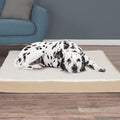 PETMAKER Orthopedic Tan Sherpa Top Pet Bed with Memory Foam and Removable Cover, 44" L X 35" W X 4.75" H, X-Large, White