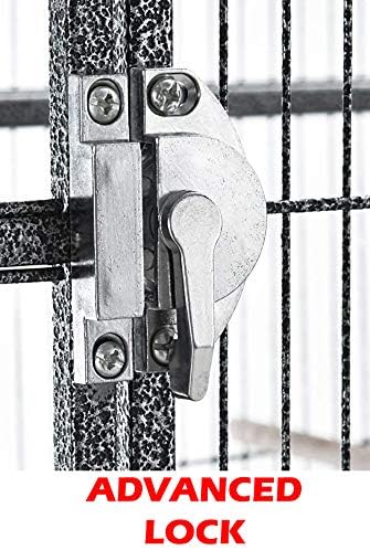 64" Extra Large Wrought Iron Chewproof 4-Levels Tight 1/2-inch Bar Spacing Ferret Squirrel Chinchilla Sugar Glider Rats Mice Cage with Detachable Rolling Stand