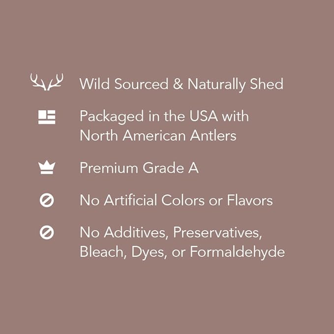 WAG Split Elk Antler, Medium, for Dogs | Naturally Shed | 15-30 lbs | Pack of 4