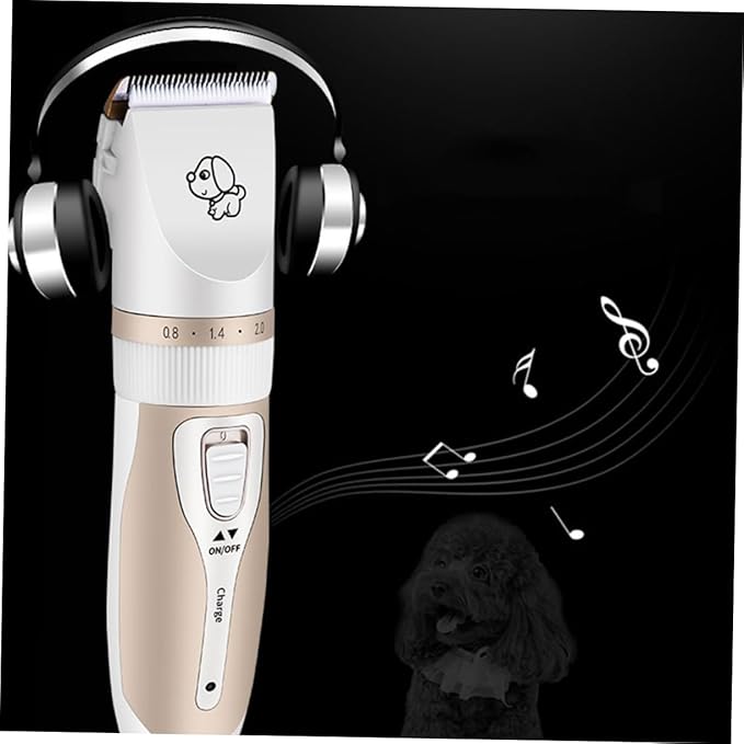 Sosoport Pet Hair Clipper Dog Grooming Tool Safe Head Design Noiseless for Dogs Cats Rabbits Set