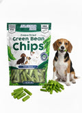 Atlantic Rush Freeze Dried Green Bean Chips for Dogs- 1oz Resealable Bag of Dried, Green Crispy Beans- Single Ingredient, No Salt or Canola Oil- Crispy, Shelf Stable - Made in USA (1 oz Bag)