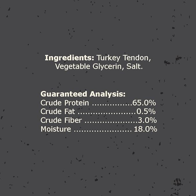 Canine Naturals Natural Turkey Tendon Strips - Slow Roasted Treats for Dogs - 3oz