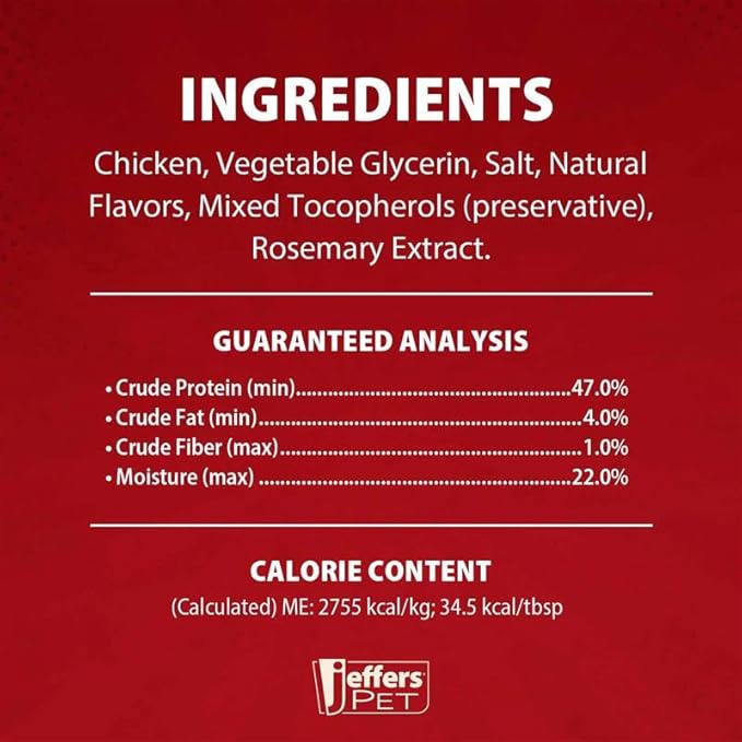 Jeffers Chicken Jerky Dog Treats 24 oz Bag | Grain Free High Protein Soft Chewy Pet Snacks | USA Made Natural Chicken Breast Tender for Dogs, Puppies, Training, Rewards, Healthy Treats - 2 Pack