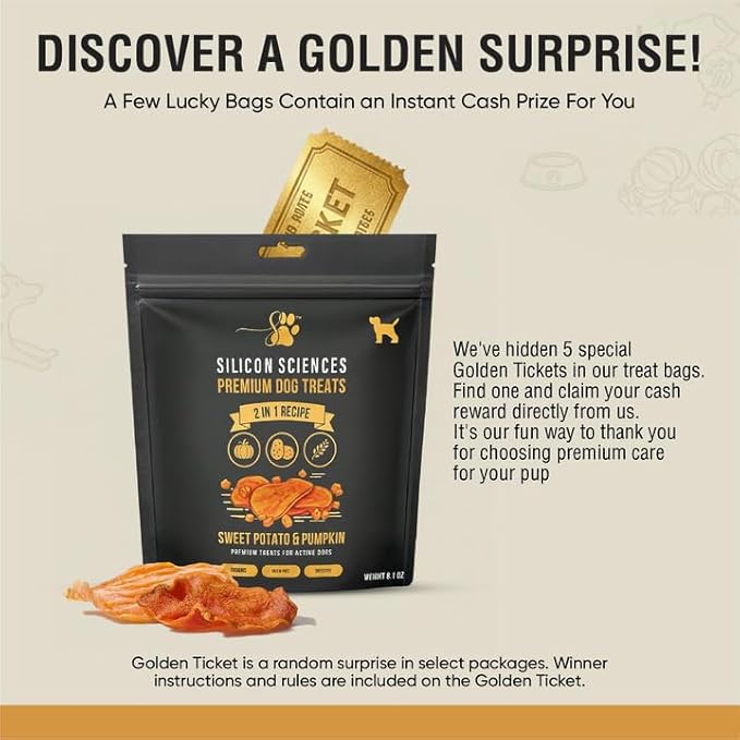 Premium Dog Treats with Nutritional Benefits – Sweet Potato & Pumpkin for Happy, Healthy Dogs - Grain-Free Natural Dog Chews for Digestion & Energy - Dog Snacks for Training & Rewards