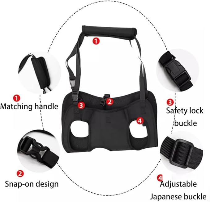 Dog Support Harness for Large, Medium & Small Dogs, Rear Leg Mobility Aid and Walking Assist Sling, Ideal for Senior Dogs, Disabled Pets, Hip Dysplasia Or Post Surgery Care(XL(56-75) pounds)