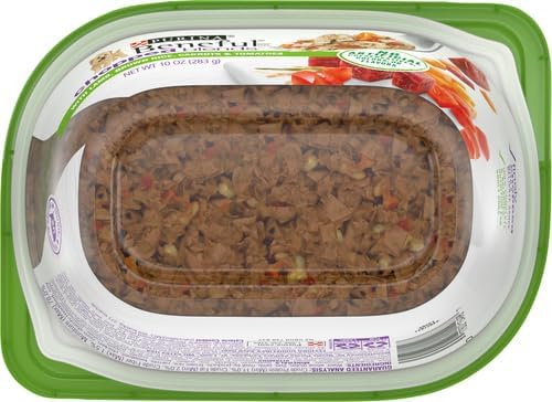 Beneful Purina Chopped Blends with Lamb Brown Rice Carrots Tomatoes Wet Dog Food,10 Oz (Pack of 4)