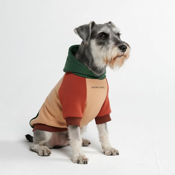 Spark Paws Dog Hoodie – Premium Dog Sweater for Small, Medium, and Large Dogs | Warm Outfits for French Bulldogs, Pitbull, Puppy, Winter Jacket Alternative - Ranger - M
