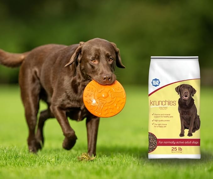 Blue Seal Krunchies Adult Dog Food | No Soy, No Artificial Colors or Preservatives, Nutritionally Complete with Added Vitamins and Minerals | 25 Pound Bag