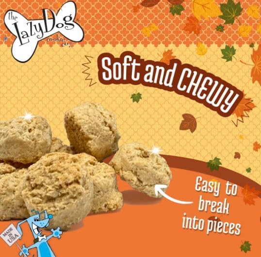 The Lazy Dog Cookie Co. Soft Dog Treats, Mutt Mallows Pumpkin Spice Latte, for Small, Medium and Large Dogs, Wheat-Free, Baked in The USA, 5 oz. (Pack of 2) Pumpkin Spice
